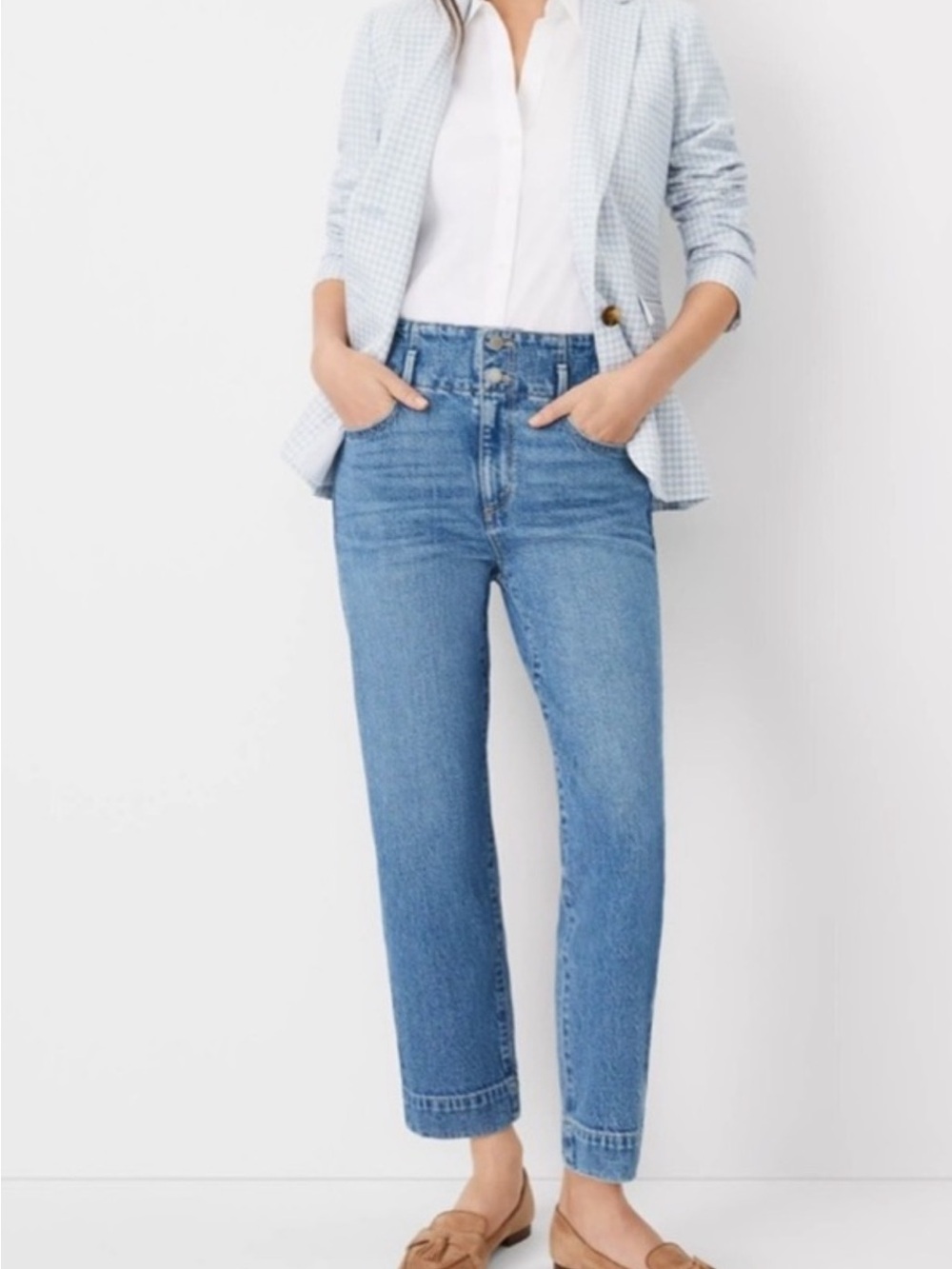 Ann Taylor The Easy Straight Jeans size 14